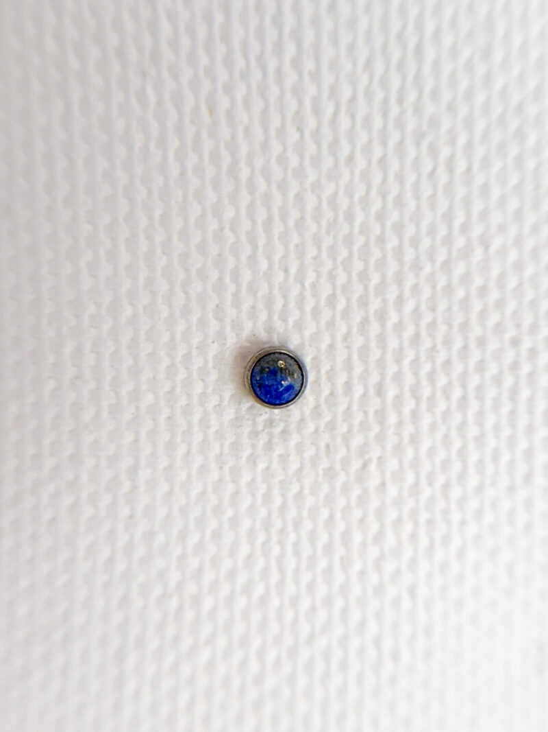 Labret z nakrętką z lazurytem 1.2mm
