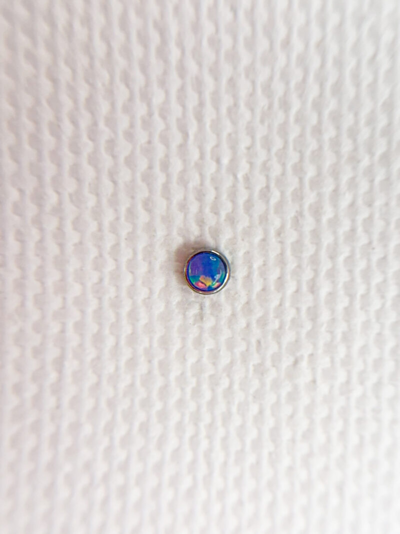 Labret z nakrętką z opalem Łąka 1.2