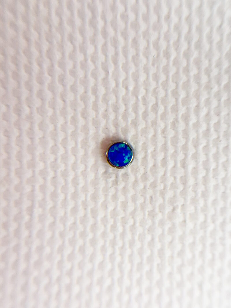 Labret z nakrętką z opalem Głębiny 1.2