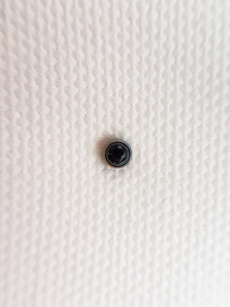 Labret z nakrętką z onyksem 1.2mm